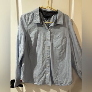 Tommy Hilfiger blue striped women’s dress shirt